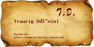 Traurig Dániel névjegykártya